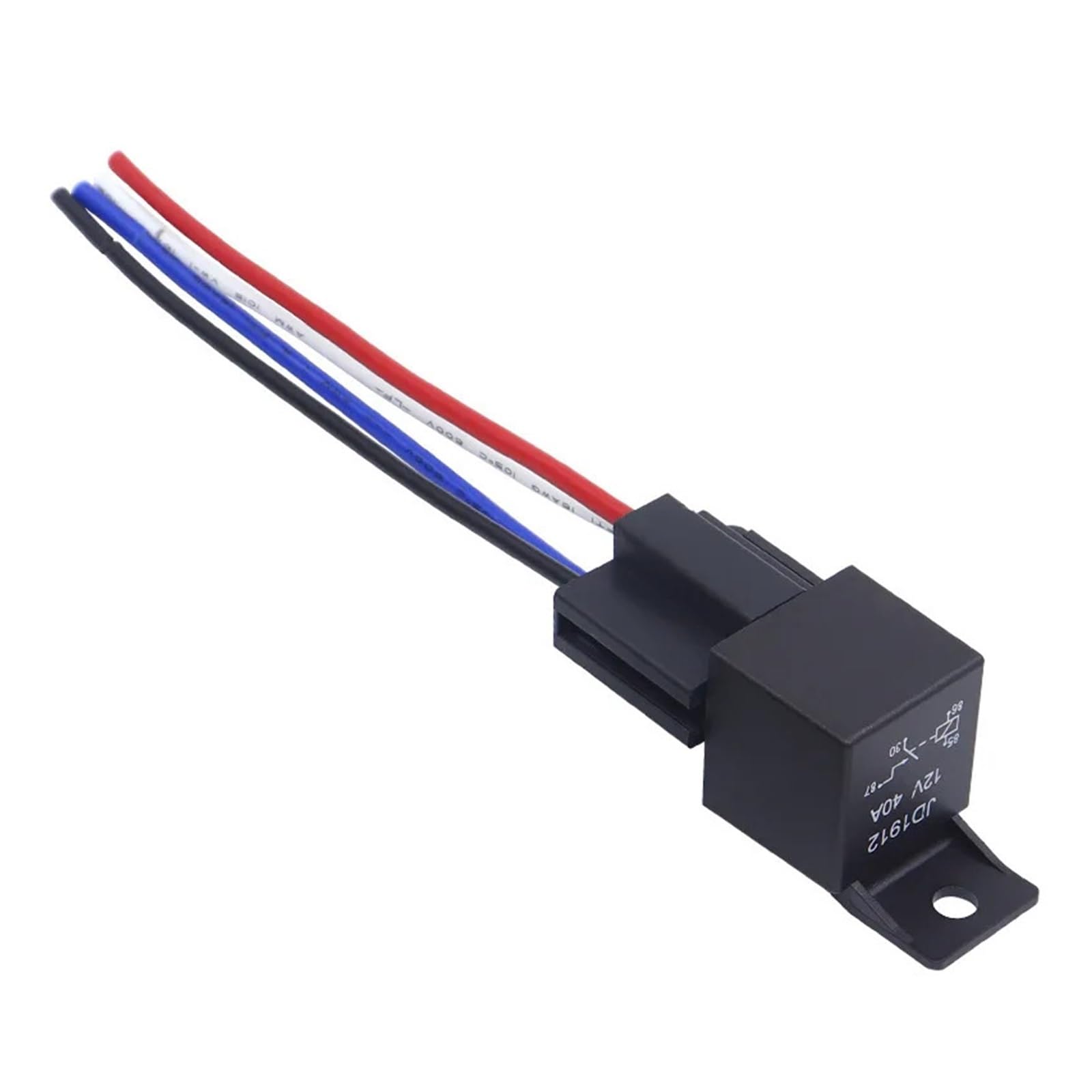 relé de Potencia Relé automotriz de 5 Piezas, 12 V, 24 V, 40 A, 4 Pines y 5 Pines con Terminal de Cobre Rojo y Negro.(12V 5PIN)