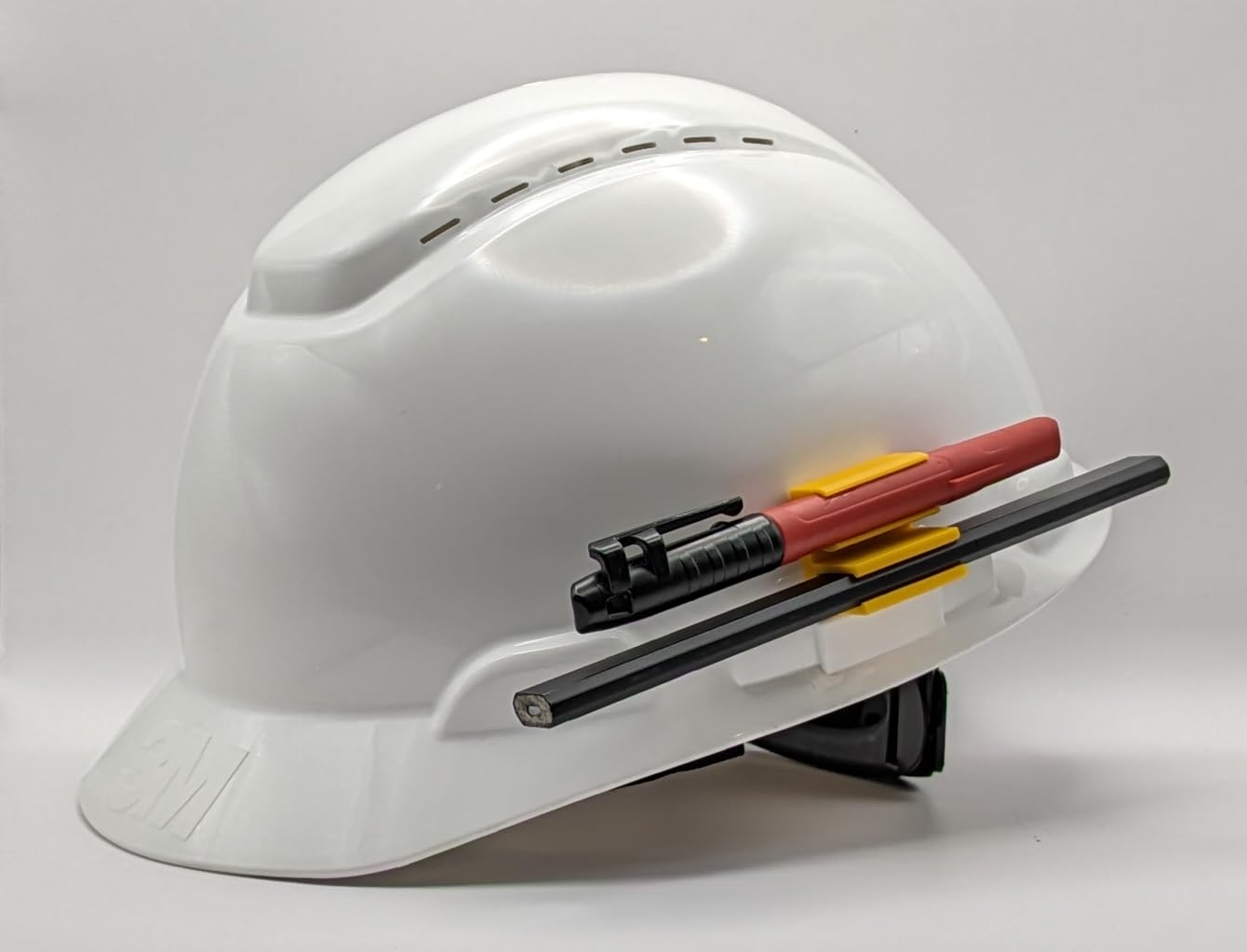 Hard Hat Clip Collection - Marker & Carpenter's Pencil - Yellow