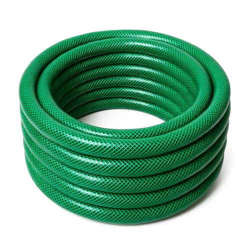1 Zoll Gartenschlauch Ø25mm 20m / 30m / 50m UV-beständig druckfest knickstabil Gelb oder Grün ohne Zubehör (Grün 20m)