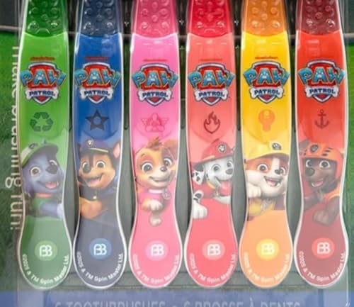 Brush Buddies Paw Patrol Kids Toothbrushes, Manual Toothbrushes for Kids, Toothbrush for Kids 4+, 6PK — view 4