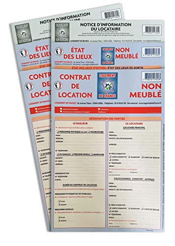 2 Baux de location complet non meublé tout inclus (2 baux non meublés 2 états des lieux 2 notices d’information)