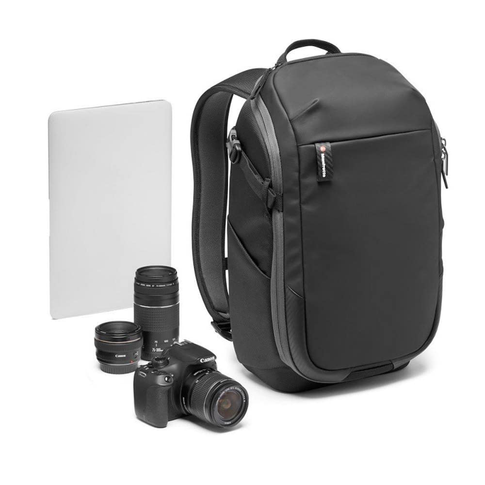 Manfrotto Advanced² Compact MB MA2-BP-C Zaino Foto/Laptop, per Mirrorless e Obiettivi Standard, Divisori Imbottiti Intercambiabili, Attacco per Treppiede, Tessuto Trattato