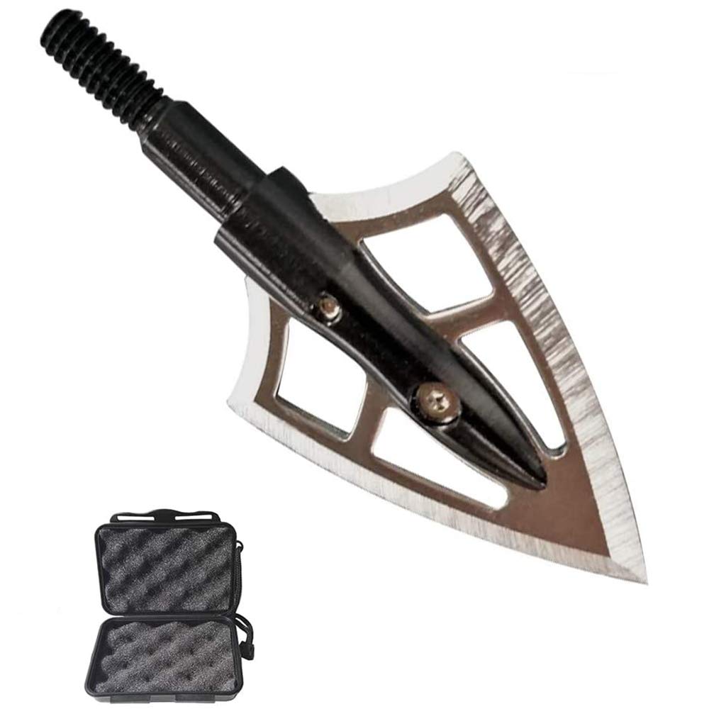 6/12x Tiro con L'Arco Broadheads Punte da Caccia 100 Grain Punte di Freccia Punte da Caccia Freccia da Caccia per Arco Composto Arco ricurvo