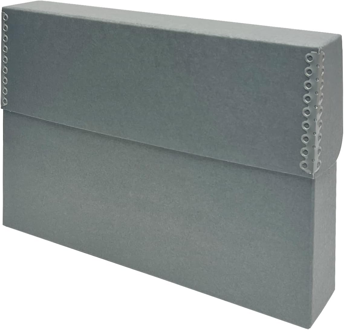 Lineco Archival Document Storage Box 15.25" x 10.25" x 2.5, Perfect for Letter/Legal Size Paper. Acid Free File Organizer for Documents, Photos, or Prints, Blue Gray