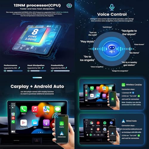 Radio Android 15.0 de 9 pulgadas con sonido DSP avanzado para renovar tu coche 4