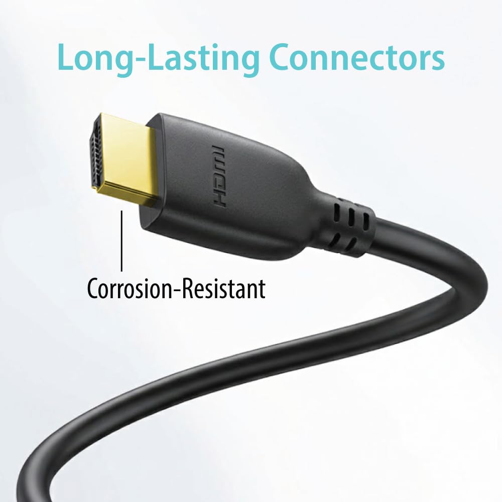 Cyberguys! Cavo HDMI ultra certificato 8K (V2.1) 48Gbps ad altissima velocità, 8K @60Hz/4K @120Hz HDR eARC Dolby Atmos HDCP 2.2 connettori placcati oro, compatibile con PS5 Xbox, Blu-ray TV, GPU