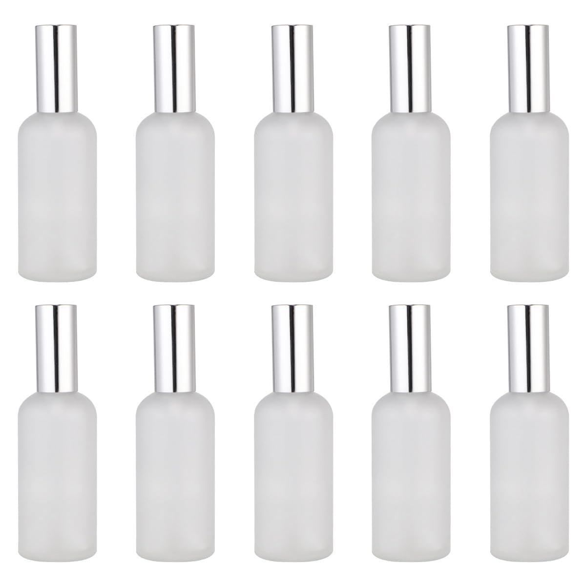 Hemobllo 10 Pezzi Bottiglie Spray 100ml Nebulizzatore Fine Design a Pompa Portatile Bottiglie in Vetro e Plastica per Lozione Corpo ed Essenze in Viaggio