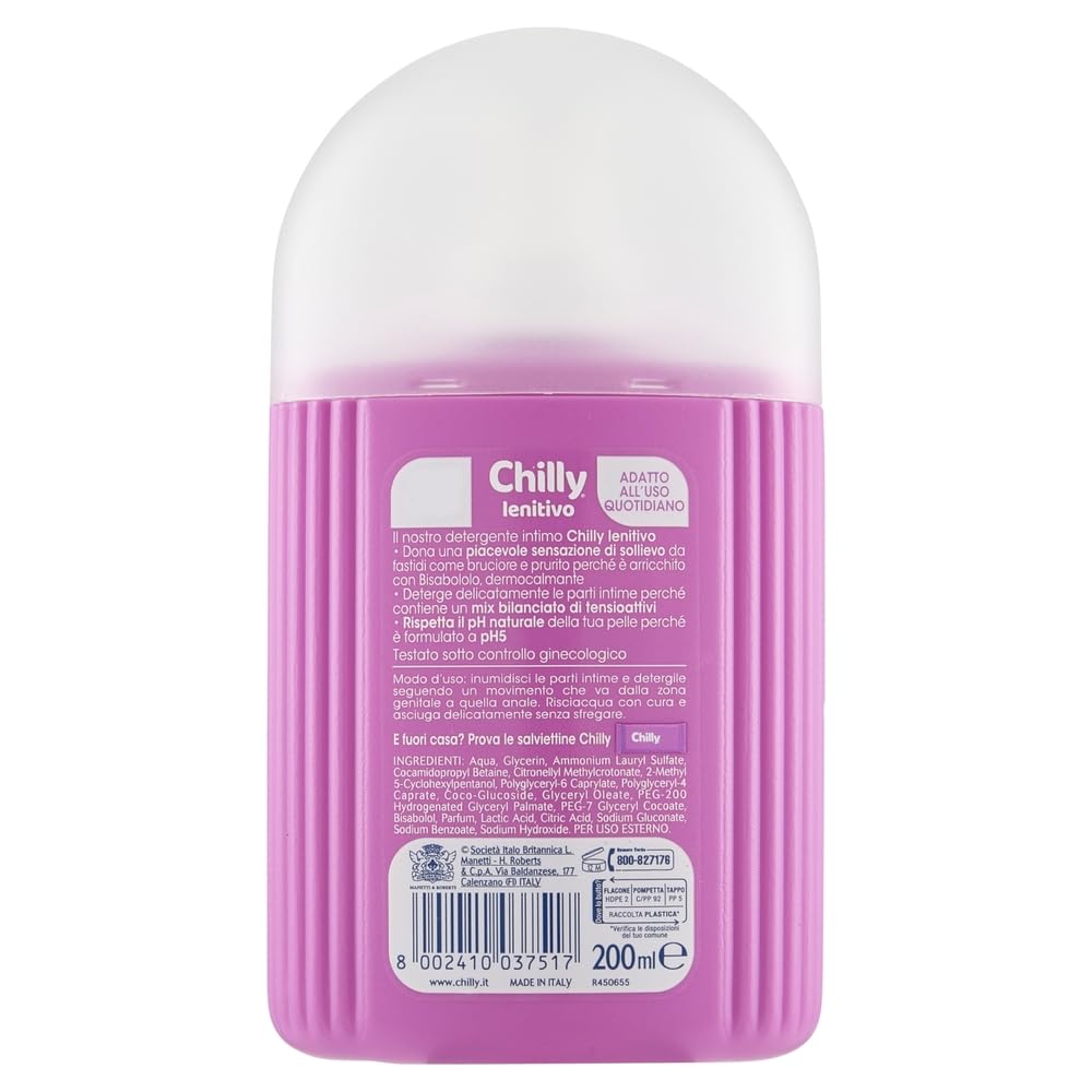 12x Chilly Intimreiniger Beruhigende - Linderung von Intimbeschwerden 200ml + Beni Culinari Kostenloser Schlüsselanhänger