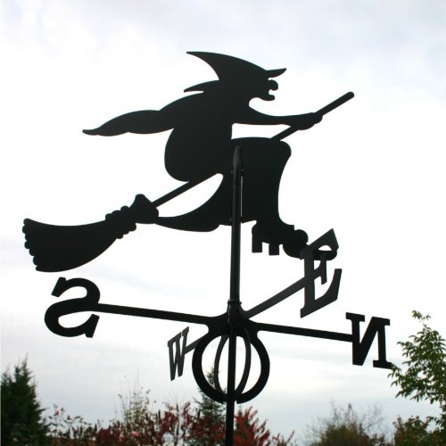 Wetterfahne Hexe groß