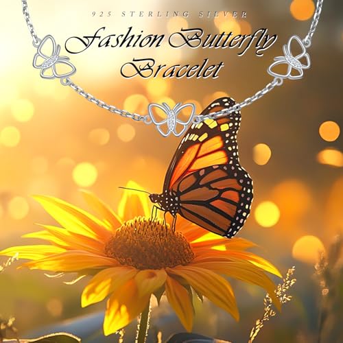Image of Ladytree Bracelet for Women 925 Sterling Silver Cute Flying Bat /Blue Jay /Turtle /Bunny /Stingary /Octopus Charm Adjustable Bracelet Ocean Jewelry Gifts for Teen Girls Mother Wife Daughter Family