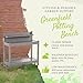 Dura-Trel Greenfield PVC Vinyl Indoor Outdoor Table Potting Bench Station with Shelf for Plant Accessories & Gardening Supplies Storage, Mocha
