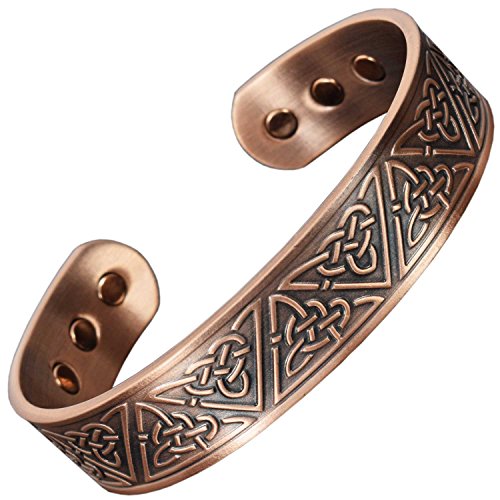 Holistic Magnets Mens Copper Magnetic Bracelet Celtic Bracelet Arthritis Pain Relief Healing Bangle