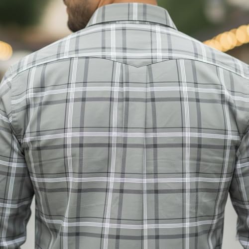Image of Pack of 2 Men's Cotton Fabric Button-Down Full Sleeve Collar Neck Regular Fit Checked Print Shirt