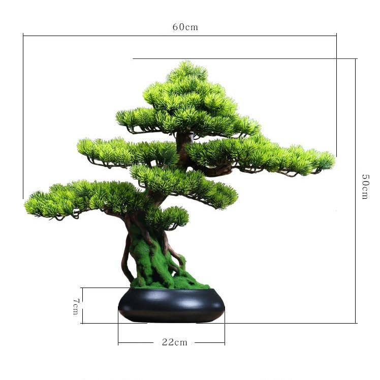 Bonsái planta artificial en maceta pequeña Tuya decorativa de interior 2