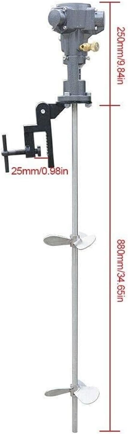 Pneumatic Paint Mixer 200L/ 50Gal - Air Agitator Spray Paint Shaker For Viscous Liquid Ink Dye - Paint Stirring Machine Bracket - Paint Mix Tool
