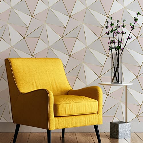 Papel De Parede Adesivo Zara Rose Gold Quarto Sala Rolo 1m