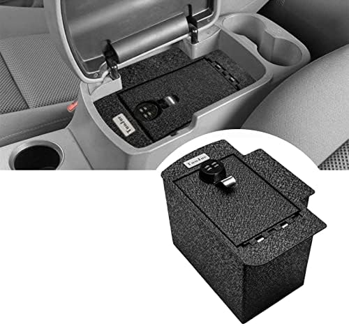 Center Console Safe Security Vault Interior Storage Box Compatible with 2005-2015 Toyota Tacoma,Four Digit Code Lock (2005-2015)
