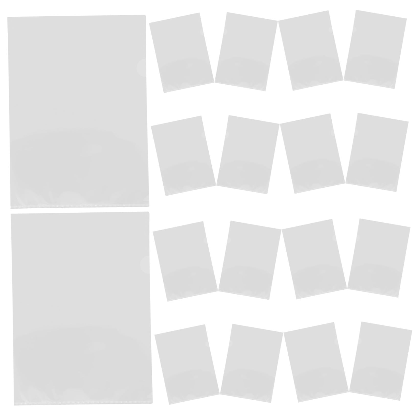 iplusmile 100 pièces Lot de Pochettes Transparentes Plastique Robuste Étanche Protège Documents Format Plat pour Rangement Bureau et École