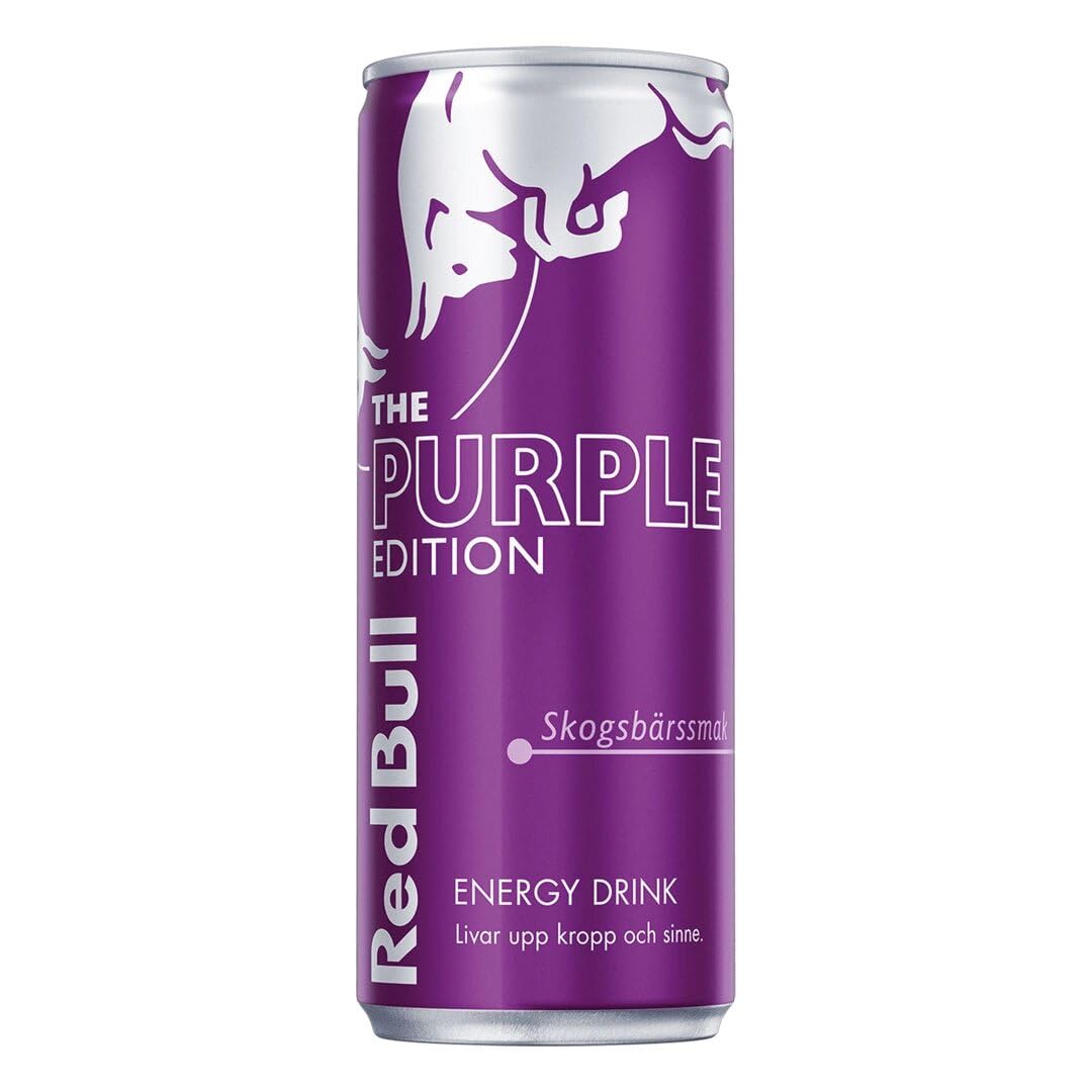 Red Bull Skogsbär Energidryck Energy Drink - Bebida (edición morada, incluye 6 depósitos, 24 x 250 ml)