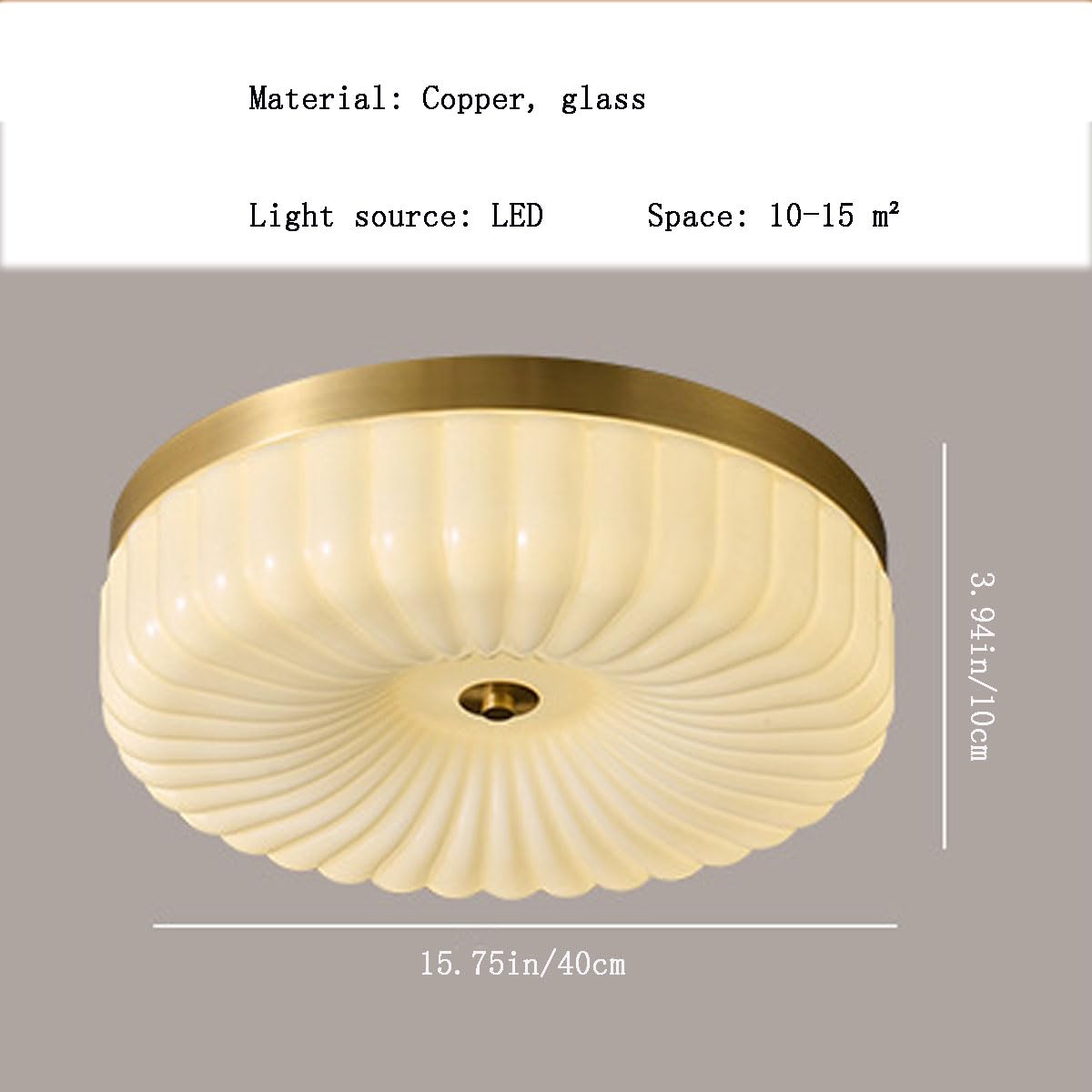 Minimalistyczna lampa sufitowa z litej miedzi z akrylowym kloszem, płaskie oświetlenie, włoskie, nowoczesne, okrągłe lampy sufitowe, odpowiednie do sypialni i balkonów