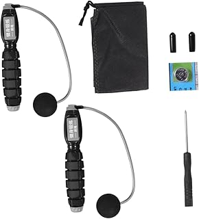 Toddmomy 2 Sets Cordless Counting Jump Rope children ropeless skipping rope Electronic rope skipping rope for kids jump rope for fitness adult jump rope Digital Jump Rope Counter cable abs