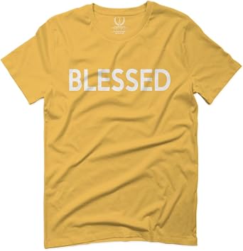 VICES AND VIRTUESS 0558. Blessed Cool Graphic Fonts Christian Motivational Quote Jesus Religious for Men T Shirt