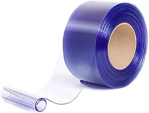 VIZ-PRO Standard Clear PVC Smooth Curtain Strip Door Bulk Roll, 101' Length x 12" Width x 0.12" Thick