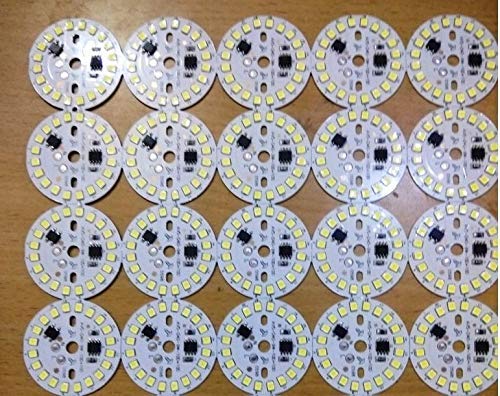 Global Lights Led Light DOB MCPCB (Driver on Board) with Fixing screw-9W Cool White-20Nos.