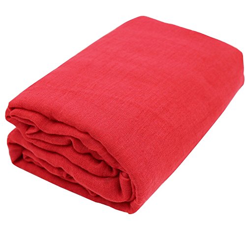 TiaoBug Newborn Baby Cheesecloth Wrap Cloth Blanket Photography Photo Props (Red, One Size)