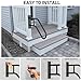 Handrails for Outdoor Steps,Stair Railing Indoor1-3 Step,Porch Railing & Deck Hand Rail Wall MountStair Hand Grab Bars,U-Shaped Safety Handrailsfor Kids, Elderly, Pregnant Women, Disabled