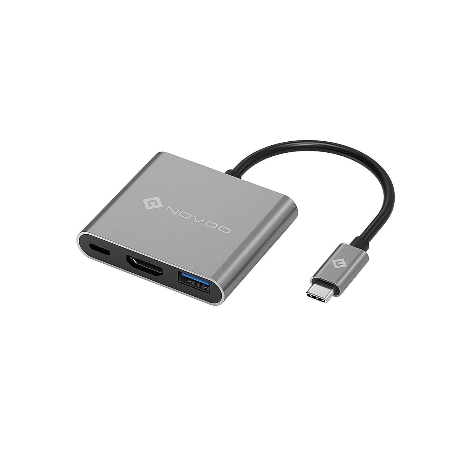 See full amazon price history chart for NOVOO Metal Series 3 in1 USB C Hub with HDMI 4K Adapter,USB 3.0 Port,USB-C PD Port Adapter to Project Screen of Your USB Type-C Enabled Dark Grey (NVHUBSN17LJ) NOVOO Metal Series 3 in1 USB C Hub with HDMI 4K Adapter,USB 3.0 Port,USB-C PD Port Adapter to Project Screen of Your USB Type-C Enabled Dark Grey (NVHUBSN17LJ) (B09GYL269J) Amazon Price History, Amazon Price Tracker