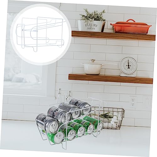 Okumeyr 1Pc Metal Shelving Tabletop Shelf Portable Refrigerator Can Storage Organizer Pantry Refrigerator Shelf Soda Bottle Dispenser Coke Hanger Beer Storage Rack Iron Beer Holder Food #TOP2
