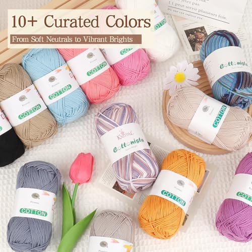 Image of Katech 1OO% Cotton Yarn for Crocheting & Knitting-Baby Cotton Yarn (B)