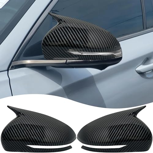 MUXEE Side Mirror Cover for Genesis G70 2018 2019 2020 2021 2022 2023 2024 2025Turn Signal housing Cover Sets car Accessories -Carbon Fiber