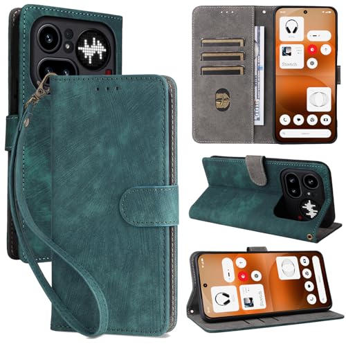 For Nothing Phone (4a) Pro �p �P�[�X �蒠�^ �J�o�[ ���z�^ �yNOUKAJU�z �J�[�h�|�P�b�g�t�� ���� PU���U�[ ��G�肪�ǂ� �����h�~ �Ռ��z�� �ϖ��C �S�ʕی� �ώ���RFID�@�\ �}�O�l�b�g�� �J�[�h���[ �X�^���h�@