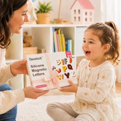 Joswisch Silicone Alphabet Magnetic Letters, 26 PCS Uppercase Letters, Fridge Magnets for Toddlers Age 3+, Preschool Learning Refrigerator Learning Set, Perfect for Refrigerator, Whiteboard - Image 7