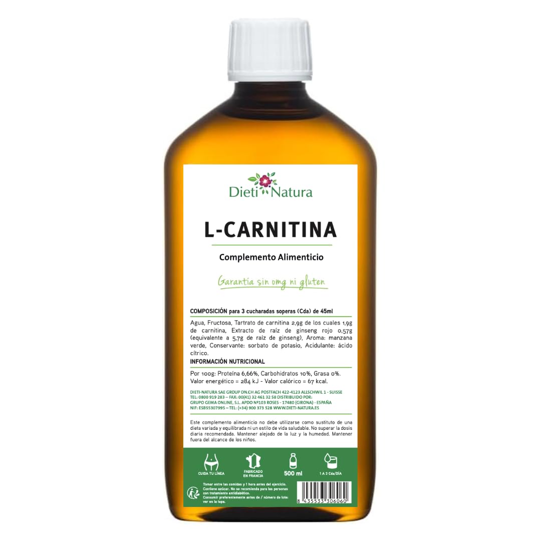 l carnitina dosis recomendada Dieti Natura L-Carnitina Solución Concentrada