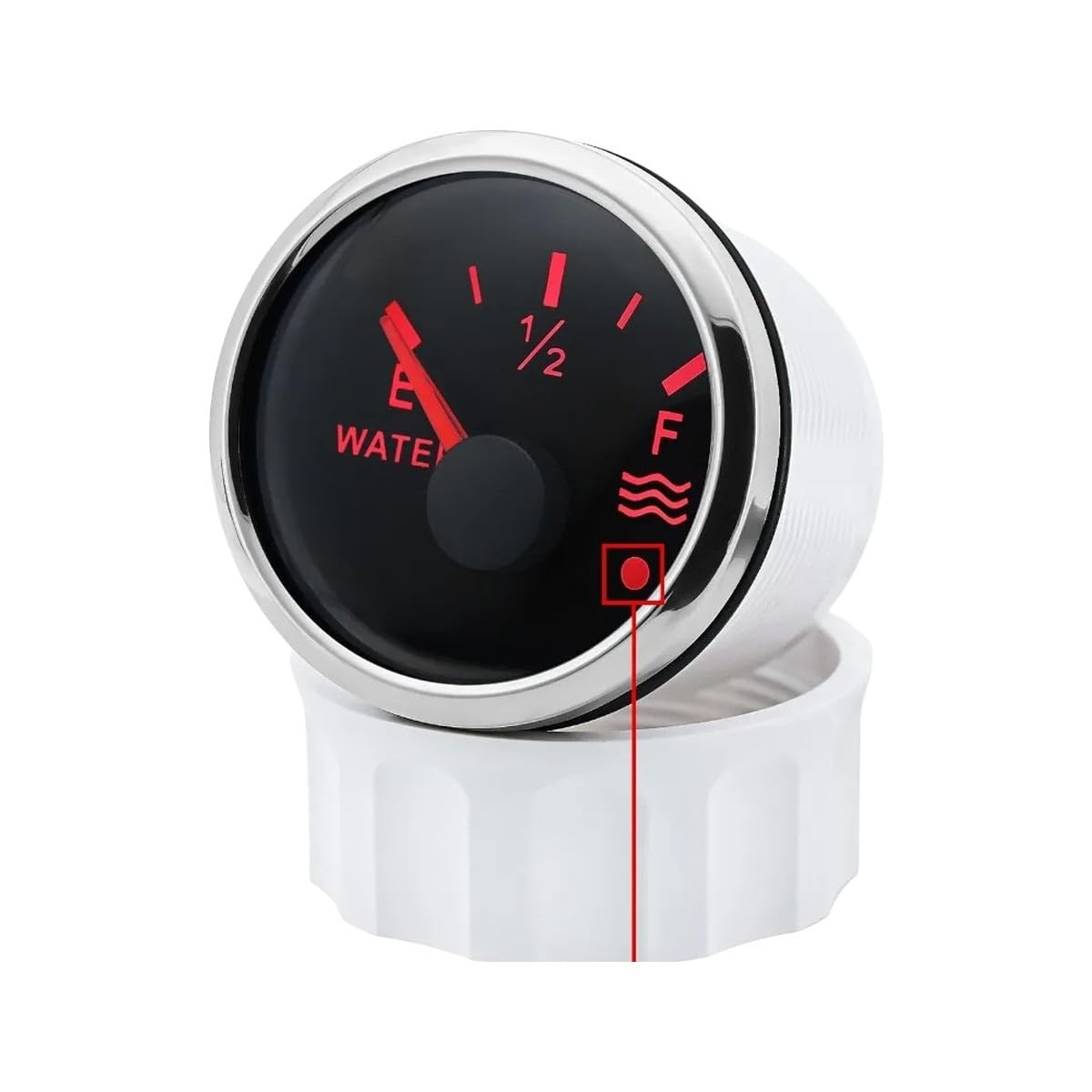 52MM Compatible with Multiple Devices Gais Level Gauge Water Gauge Annal0gue LED Car Boat Truck 0-190ohms 240-33ohms with Alarrm Light 12V/24V