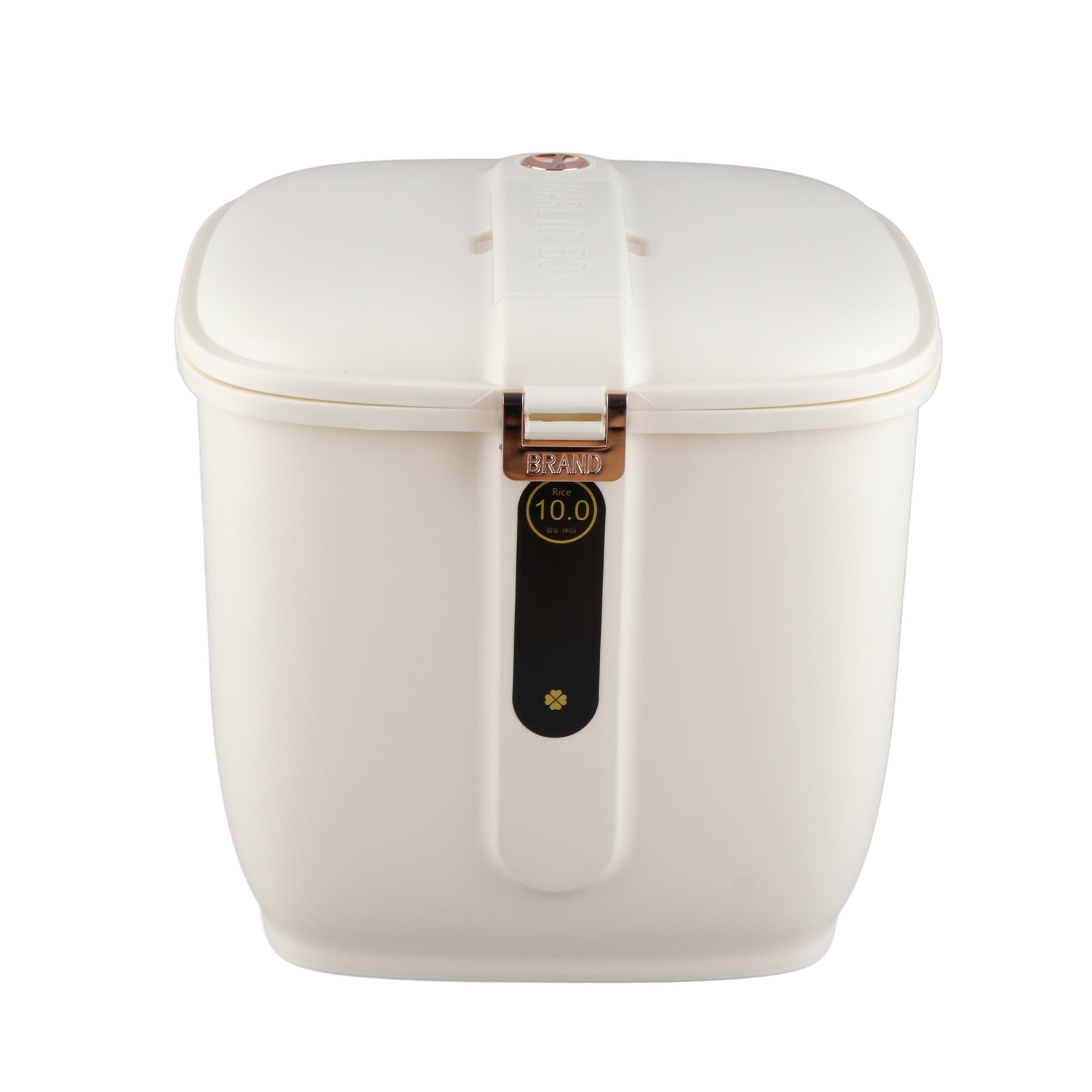 CHICIRIS Contenitore per Riso, Contenitore Ermetico Collassabile da 20 a 50 Libbre con Coperchio Bloccabile, Grande di Plastica per Alimenti per Dispensa per Cani Gatti e (Crema Bianca 10kg)