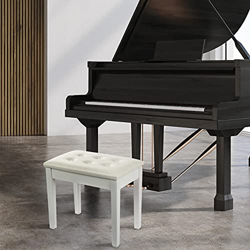 Grandma Shark Bois Piano Banquette et Sièges, Coiffeuse Tabouret, Piano Tabouret avec Compartiment de Rangement (Siège Unique, Bouton Blanc) - Les Beatles, Paul McCartney, John Lennon, RIngo Starr, George Harrison Grandma Shark Bois Piano Banquette et Sièges, Coiffeuse Tabouret, Piano Tabouret avec Compartiment de Rangement (Siège Unique, Bouton Blanc) – Image 5