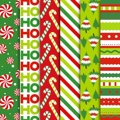 AnyDesign Christmas Cotton Fabric Bundles Fat Quarters, 6Pcs image 2