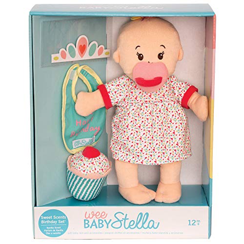 Manhattan Toy Wee Baby Stella Sweet Scents 12" Soft Baby Doll And Birthday Set #TOP4