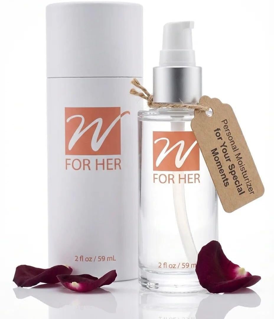 Silicone Personal Moisturizer for Women - 3-Ingredient Formula with Vitamin E - Long-Lasting, Water-Resistant, Unscented, No Residue - Glass Pump Bottle, 2 Fl Oz (59 ml)