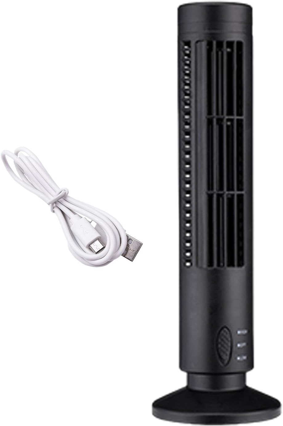 Tower Fan - Tower Fan For Bedroom | Windowless Personal Quiet Cooling Fan | Portable Cooling Fan With Oscillating | Portable USB Airbar Bladeless Fan | USB Powered Tower Fan For Home, Bedrooms,