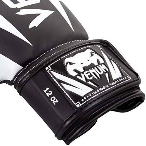 Venum Unisex Adult Elite Boxing Gloves, Black/White, 16Oz Us #TOP3