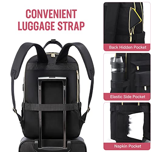 Image of LOVEVOOK Laptop Backpack for Women Girls, 15.6 Inch Waterproof Computer Backpack Student School Cute Bookbag Computer Bag