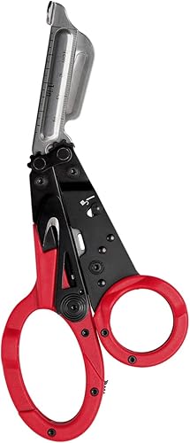 Miniatura 5 de SOG ParaShears - Multiherramienta ligera de acero inoxidable, 11 herramientas, tecnología de apalancamiento compuesto, rojo
