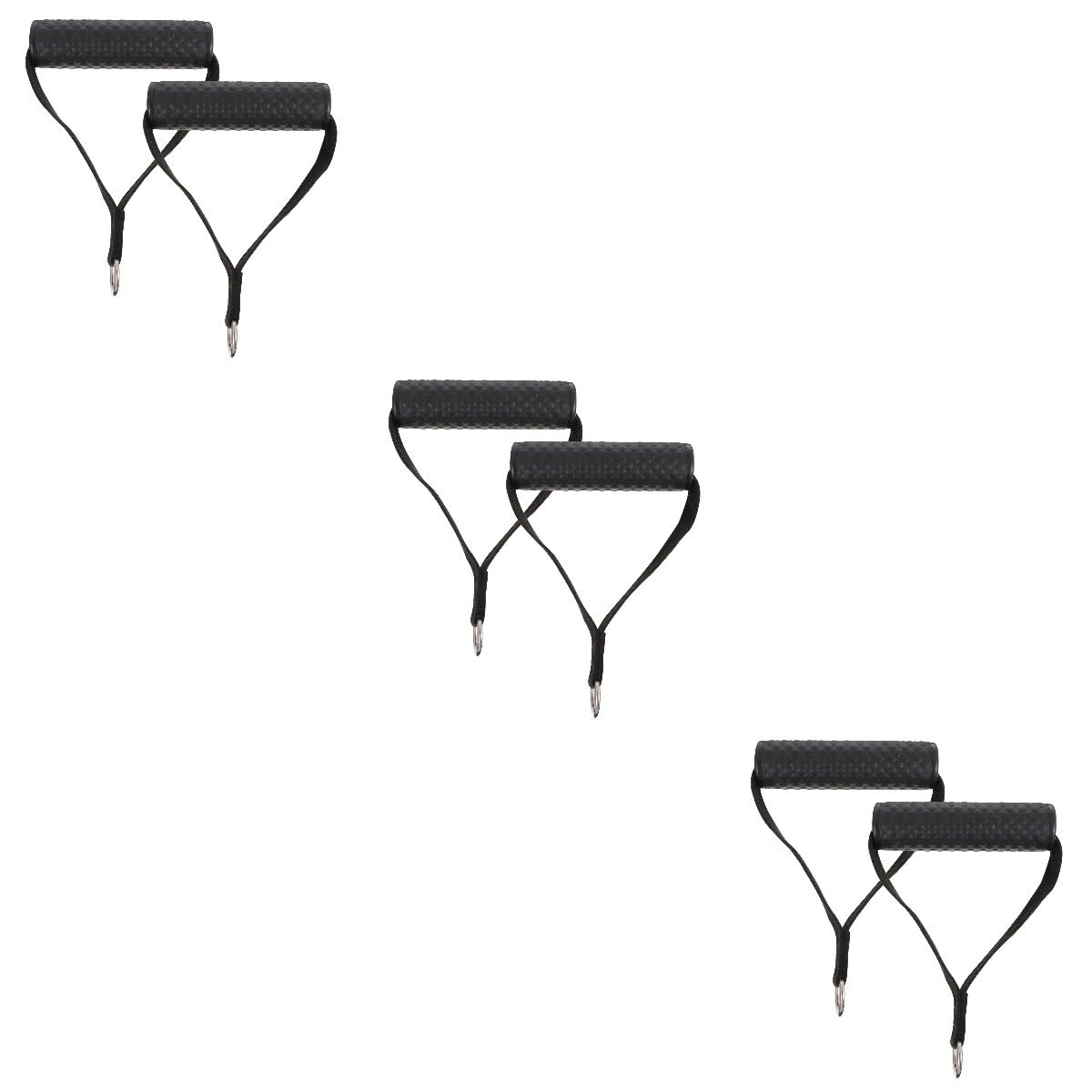VICASKY 6 Maniglie Fitness in Gomma Antiscivolo Impugnature Ergonomiche Resistenti per Bande Elastici e Corde Palestra Maniglia Resistenza e Durevole per Esercizi Lat Pulldown e