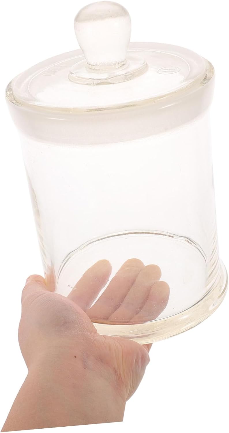 LIFKOME Glass Specimen Display Bottle Ground Stopper Jar round 1200ml | Wide Mouth Sample Container, Reusable Sturdy Build, 20.00x14.00x14.00cm Size for Scientific Experiments