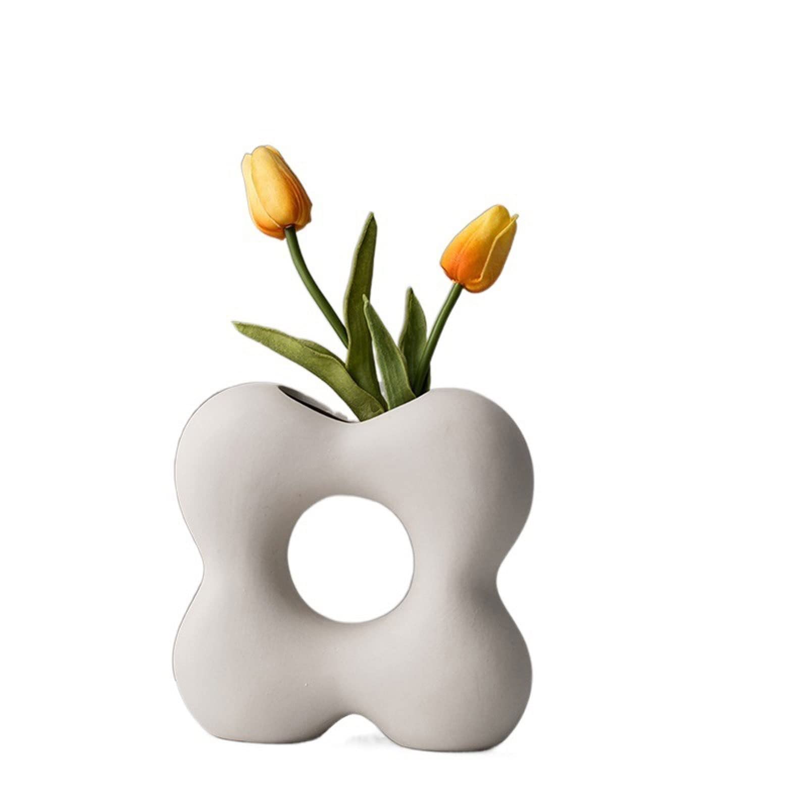 Vase en céramique de table pour décoration d'intérieur et compositions florales modernes